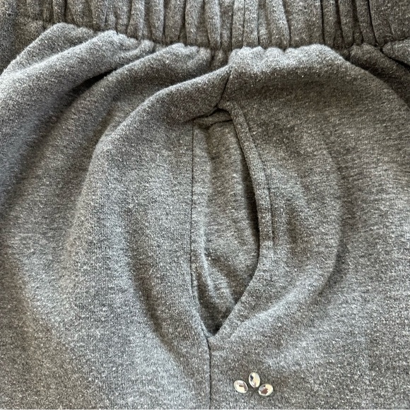 Clare V. Crystal Embellished Sweatpants in Grey Melange | XXL | GUC - Picture 8 of 13